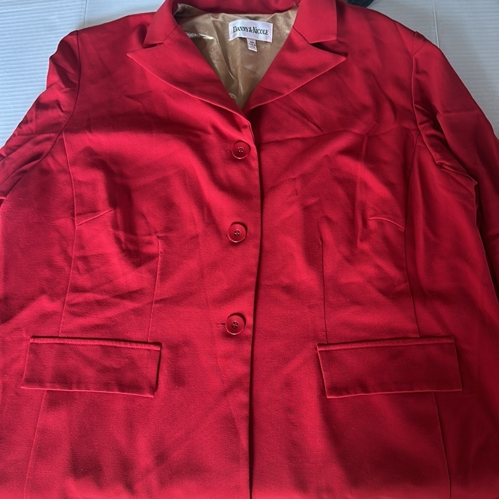 Danny Nicole Red Blazer - Women's Plus Size 18W - Classic Statement Piece - Picture 12 of 12